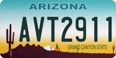 AZ license plate AVT2911