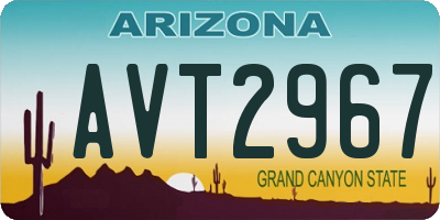 AZ license plate AVT2967
