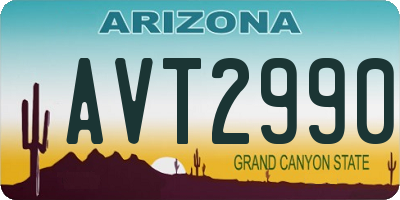 AZ license plate AVT2990