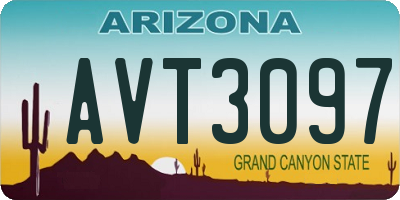 AZ license plate AVT3097