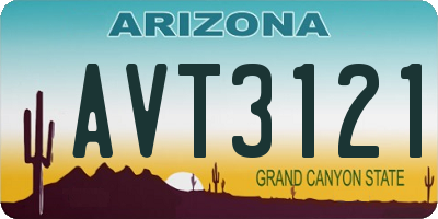 AZ license plate AVT3121