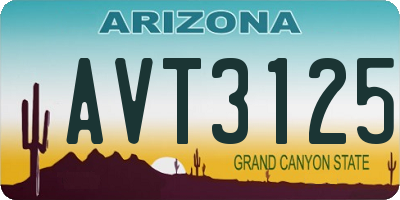 AZ license plate AVT3125
