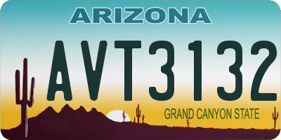 AZ license plate AVT3132