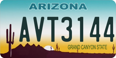 AZ license plate AVT3144