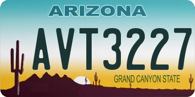 AZ license plate AVT3227
