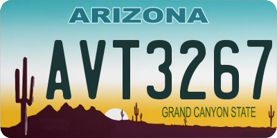 AZ license plate AVT3267