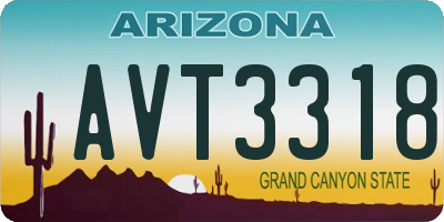 AZ license plate AVT3318