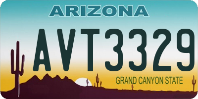 AZ license plate AVT3329