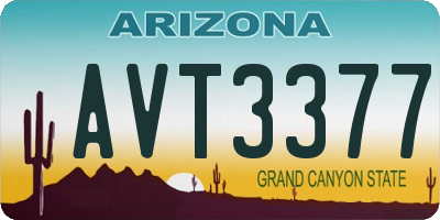 AZ license plate AVT3377