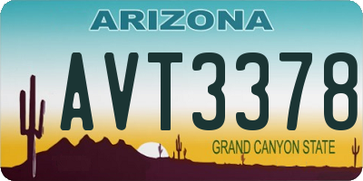 AZ license plate AVT3378