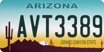 AZ license plate AVT3389