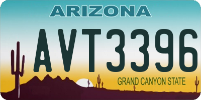 AZ license plate AVT3396