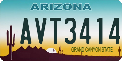 AZ license plate AVT3414