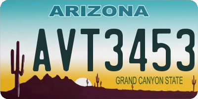 AZ license plate AVT3453