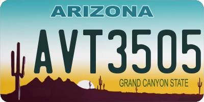 AZ license plate AVT3505