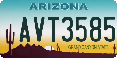 AZ license plate AVT3585