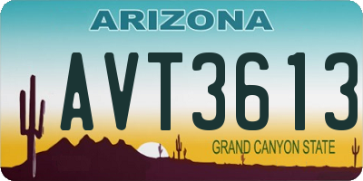 AZ license plate AVT3613