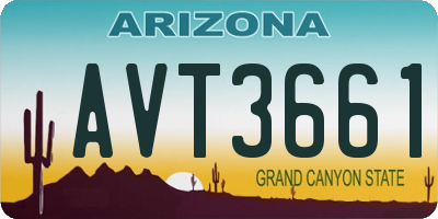 AZ license plate AVT3661