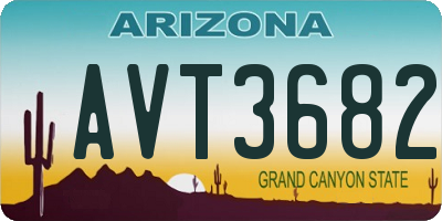 AZ license plate AVT3682