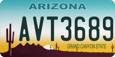 AZ license plate AVT3689
