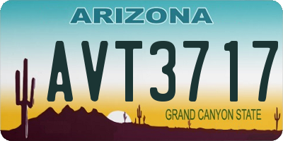 AZ license plate AVT3717