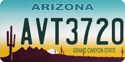 AZ license plate AVT3720
