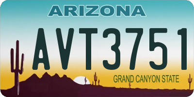 AZ license plate AVT3751