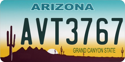 AZ license plate AVT3767
