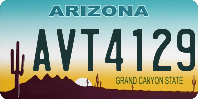 AZ license plate AVT4129