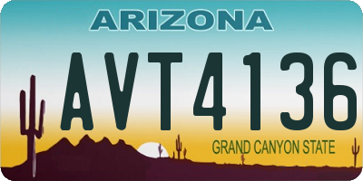 AZ license plate AVT4136