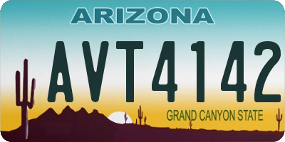 AZ license plate AVT4142