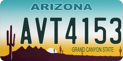 AZ license plate AVT4153
