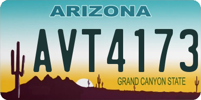 AZ license plate AVT4173
