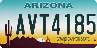 AZ license plate AVT4185