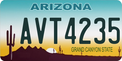 AZ license plate AVT4235