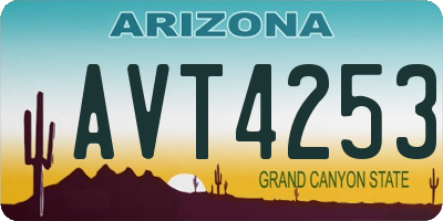 AZ license plate AVT4253