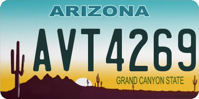 AZ license plate AVT4269