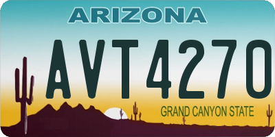 AZ license plate AVT4270