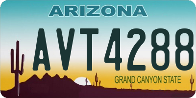 AZ license plate AVT4288