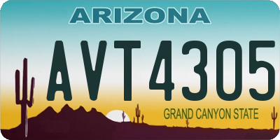 AZ license plate AVT4305
