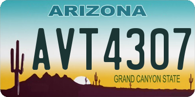 AZ license plate AVT4307