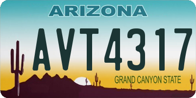 AZ license plate AVT4317