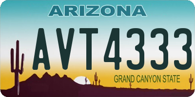 AZ license plate AVT4333