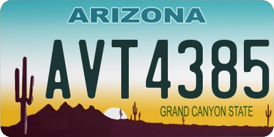 AZ license plate AVT4385