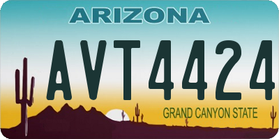 AZ license plate AVT4424