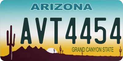 AZ license plate AVT4454