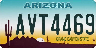 AZ license plate AVT4469