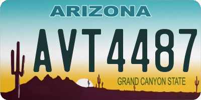 AZ license plate AVT4487