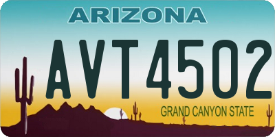 AZ license plate AVT4502