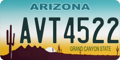 AZ license plate AVT4522